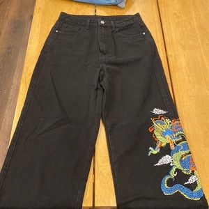 Black Wide Legged Jeans